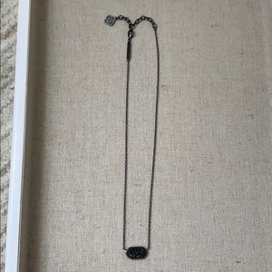 Kendra Scott Elisa Pendant in Black Drusy